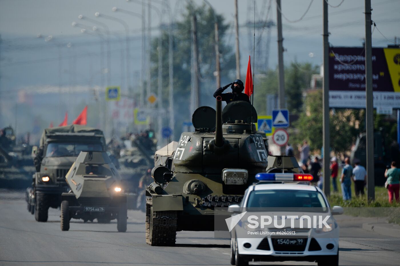 Russia WWII Victory Parade Rehearsal