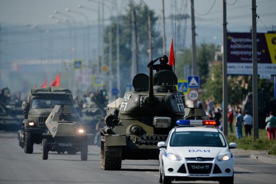 Russia WWII Victory Parade Rehearsal