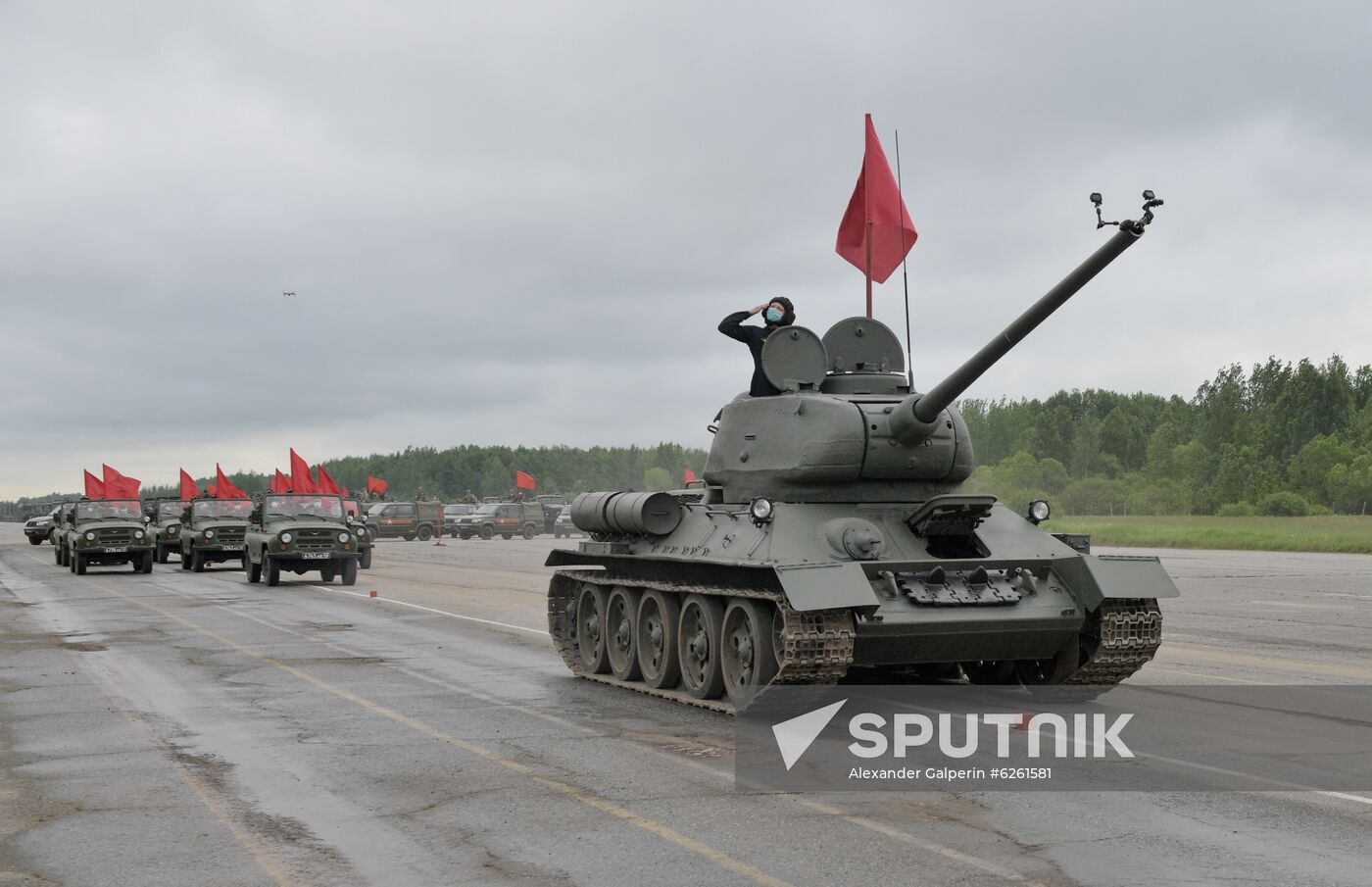 Russia WWII Victory Parade Rehearsal