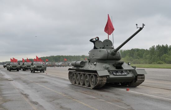 Russia WWII Victory Parade Rehearsal