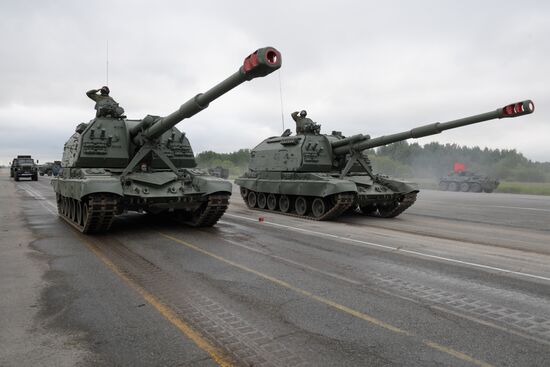 Russia WWII Victory Parade Rehearsal