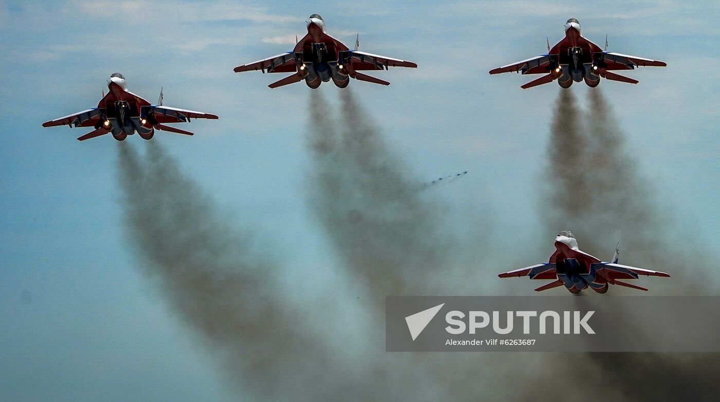Russia WWII Victory Parade Rehearsal