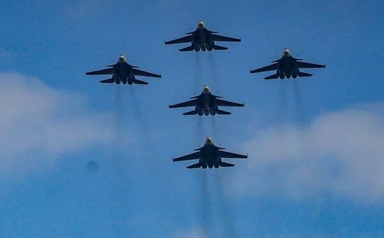 Russia WWII Victory Parade Rehearsal