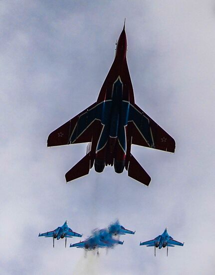 Russia WWII Victory Parade Rehearsal