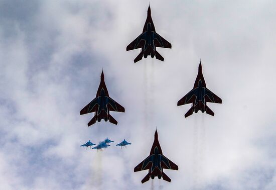 Russia WWII Victory Parade Rehearsal