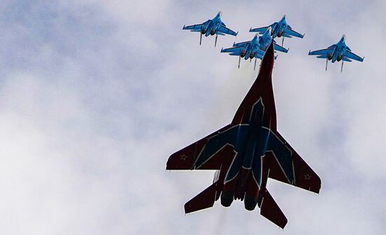 Russia WWII Victory Parade Rehearsal
