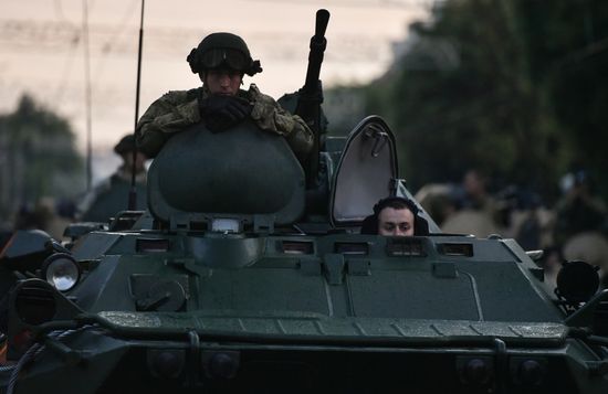Russia WWII Victory Parade Rehearsal