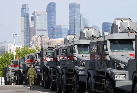 Russia WWII Victory Parade Rehearsal