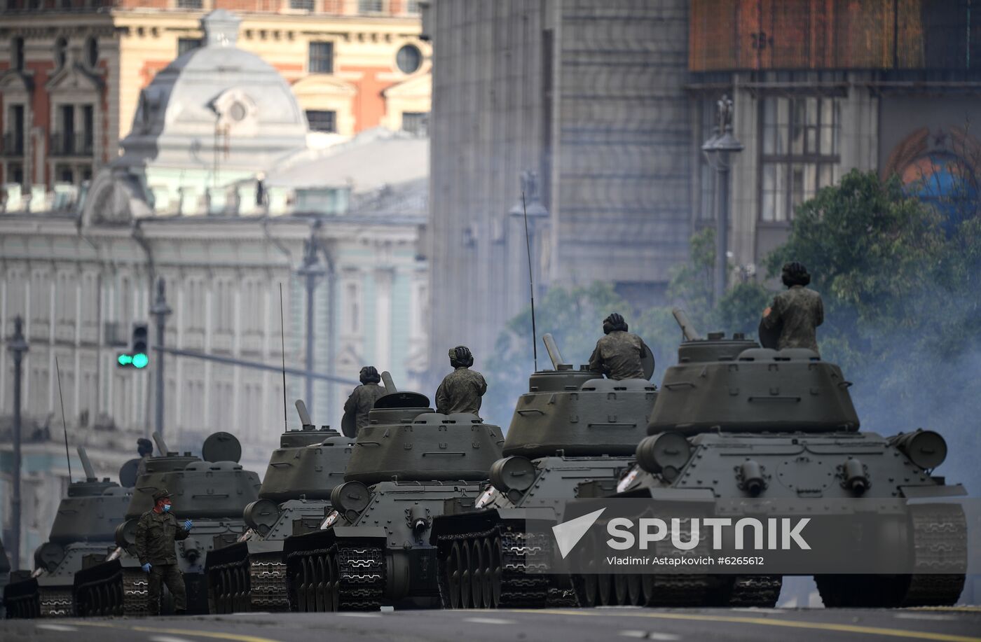 Russia WWII Victory Parade Rehearsal