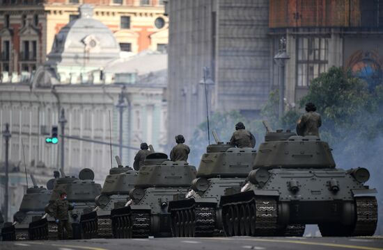 Russia WWII Victory Parade Rehearsal