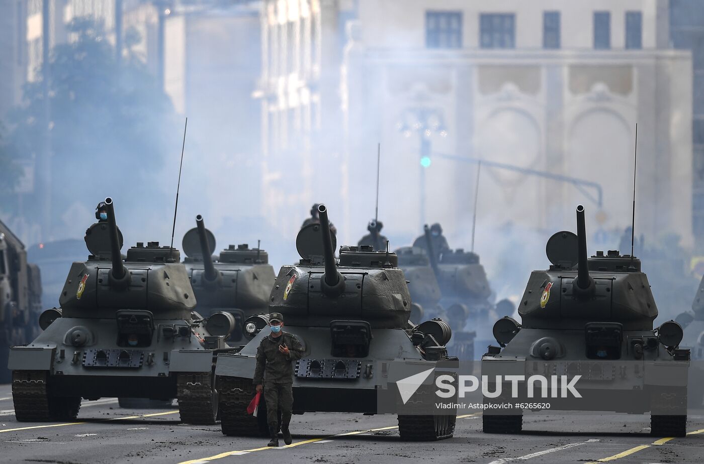 Russia WWII Victory Parade Rehearsal