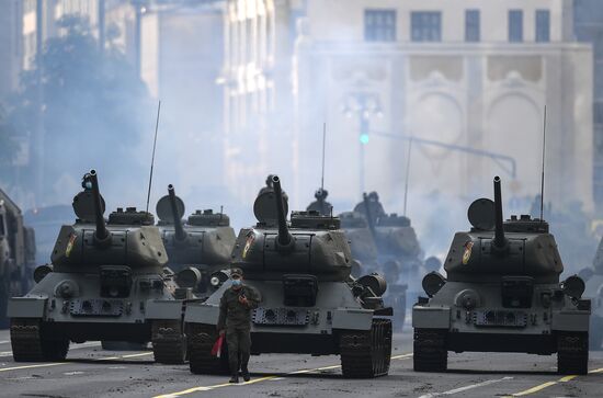 Russia WWII Victory Parade Rehearsal