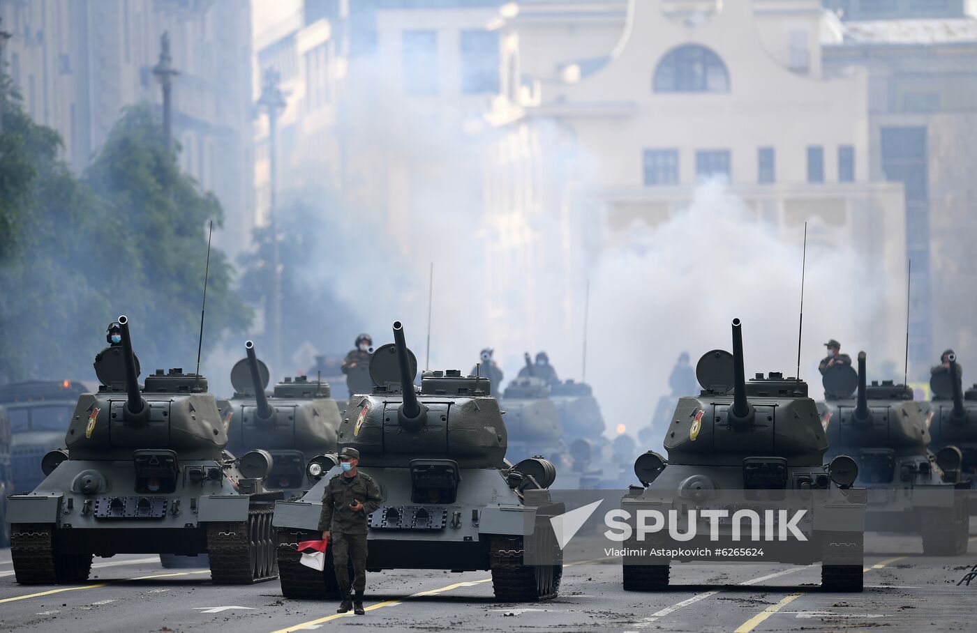Russia WWII Victory Parade Rehearsal