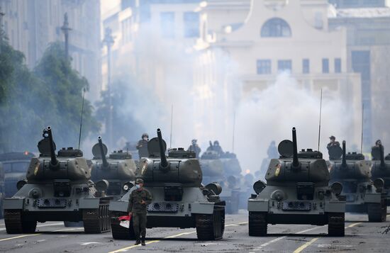 Russia WWII Victory Parade Rehearsal