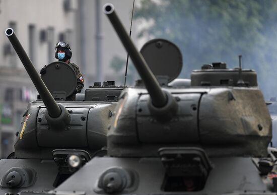 Russia WWII Victory Parade Rehearsal