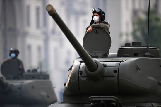 Russia WWII Victory Parade Rehearsal