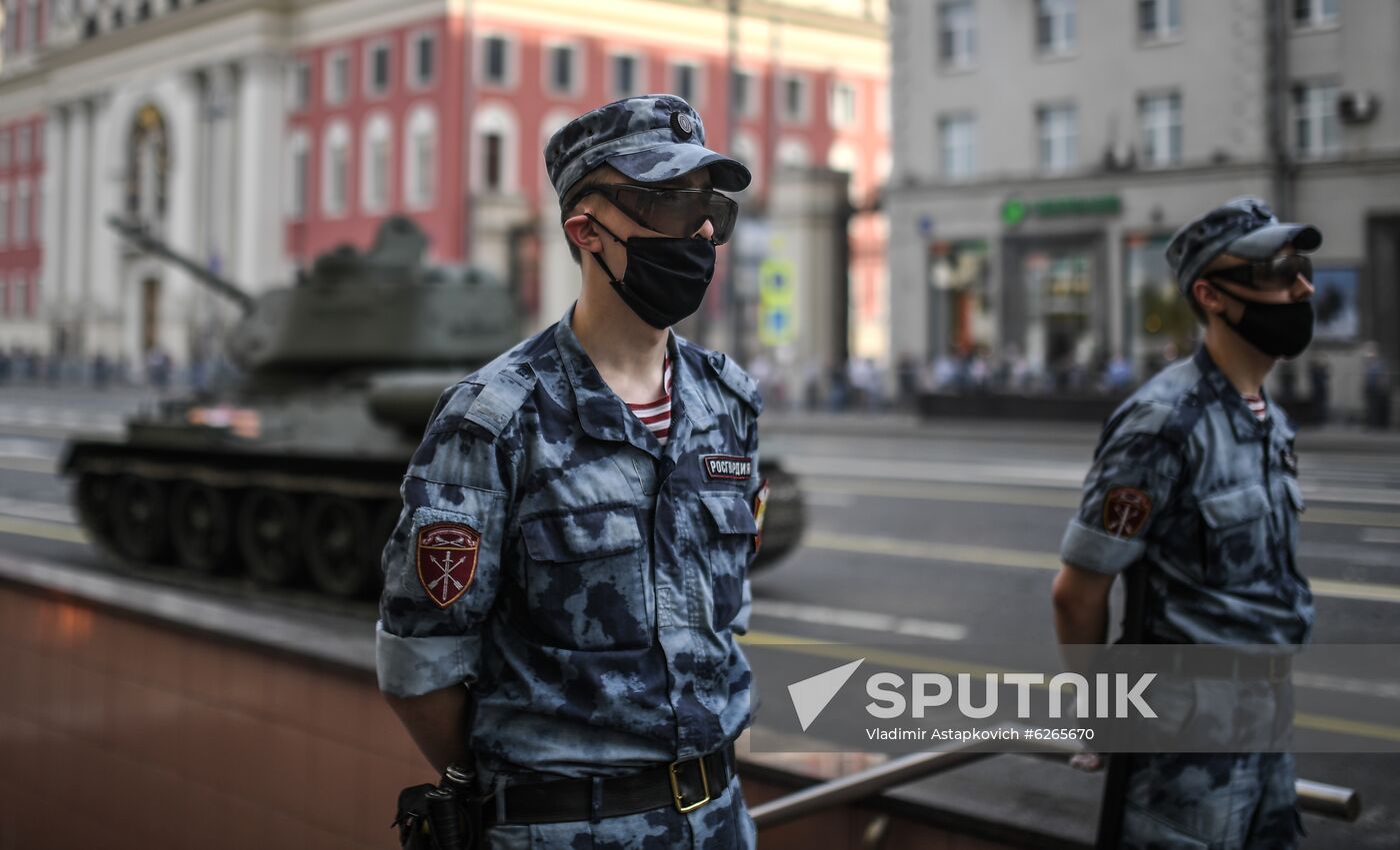 Russia WWII Victory Parade Rehearsal