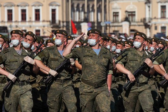 Russia WWII Victory Parade Rehearsal