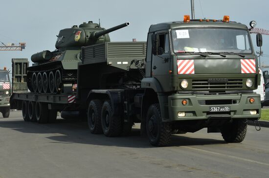 Russia WWII Victory Parade Rehearsal