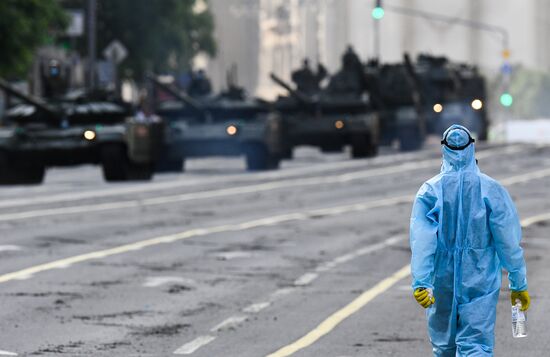 Russia WWII Victory Parade Rehearsal
