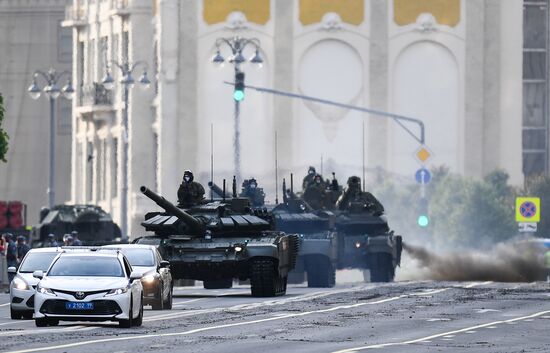 Russia WWII Victory Parade Rehearsal