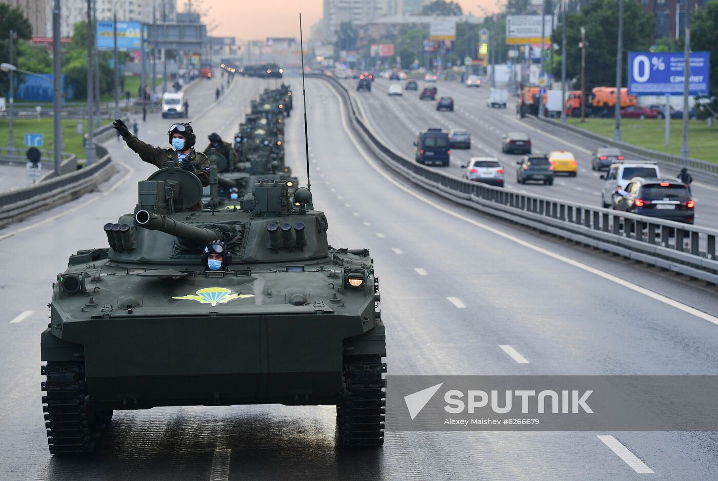 Russia WWII Victory Parade Rehearsal