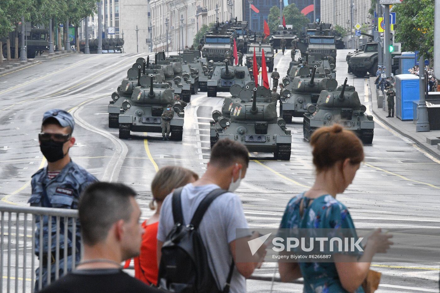 Russia WWII Victory Parade Rehearsal