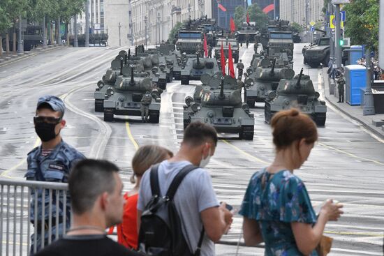 Russia WWII Victory Parade Rehearsal