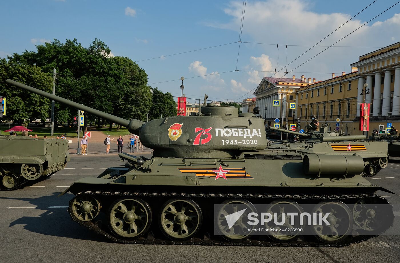 Russia WWII Victory Parade Rehearsal