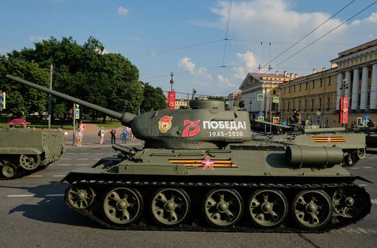 Russia WWII Victory Parade Rehearsal