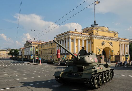 Russia WWII Victory Parade Rehearsal