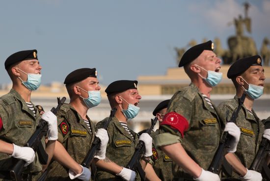 Russia WWII Victory Parade Rehearsal