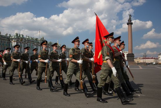Russia WWII Victory Parade Rehearsal