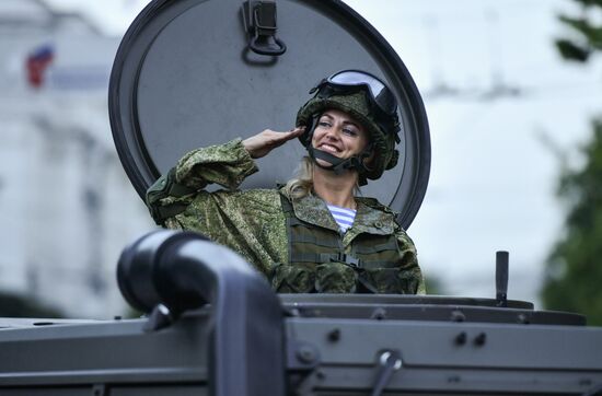 Russia WWII Victory Parade Rehearsal