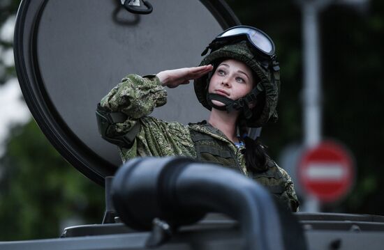 Russia WWII Victory Parade Rehearsal