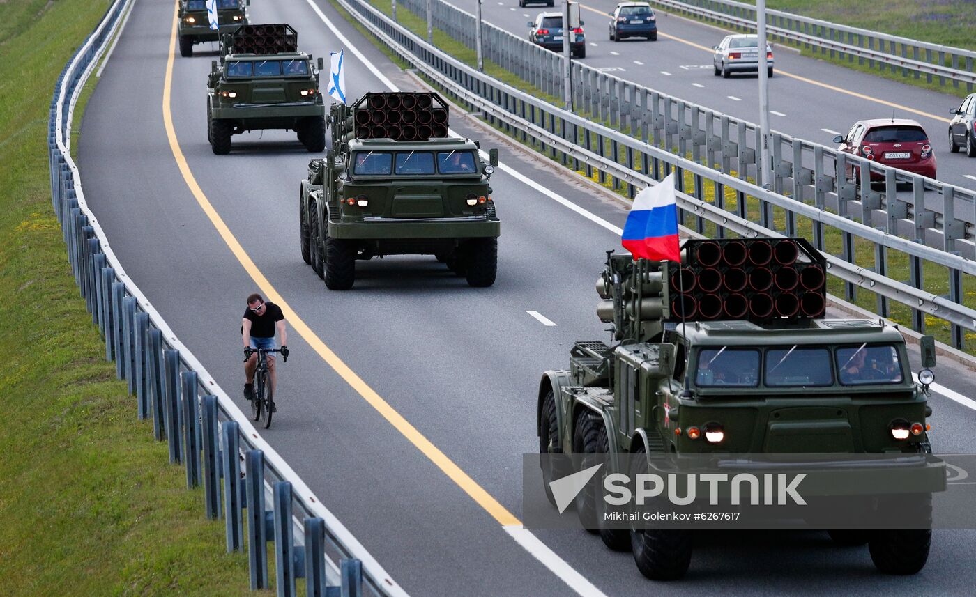 Russia WWII Victory Parade Rehearsal