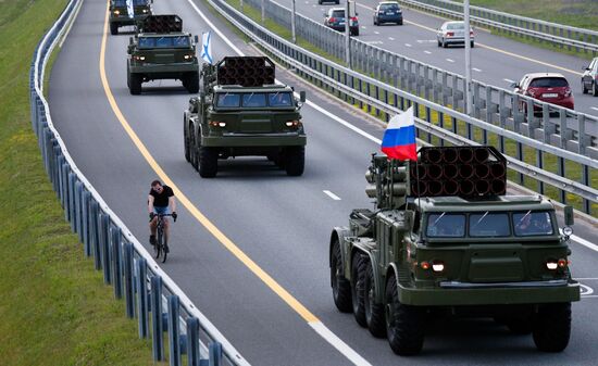 Russia WWII Victory Parade Rehearsal