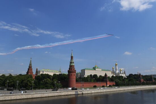 Final rehearsal of Victory parade in Moscow