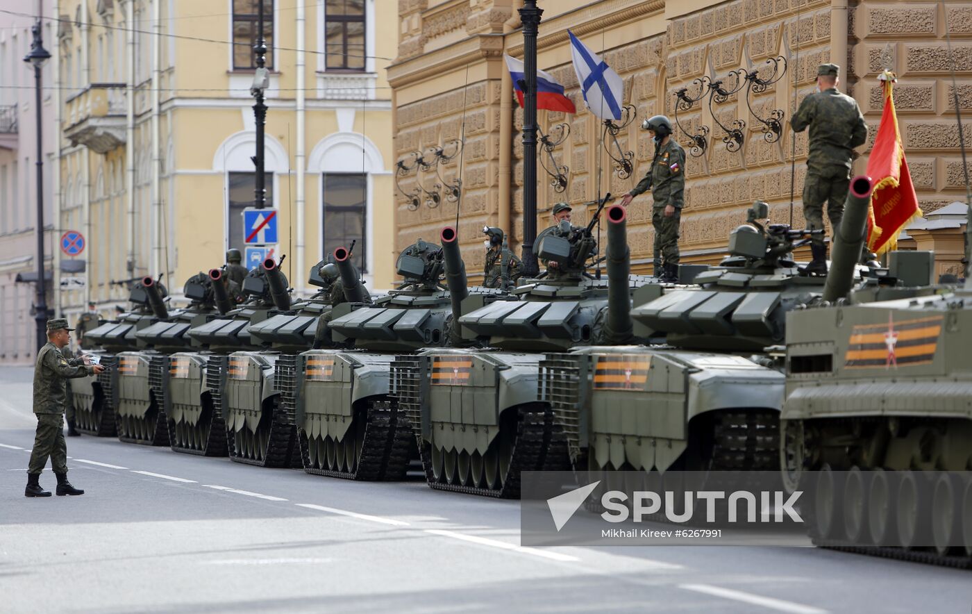 Russia WWII Victory Parade Rehearsal