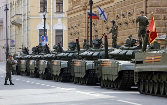 Russia WWII Victory Parade Rehearsal
