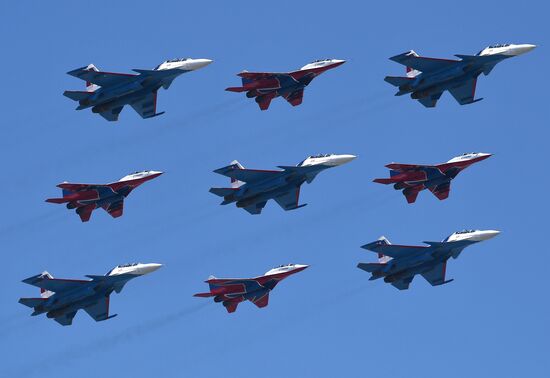 Final rehearsal of Victory parade in Moscow