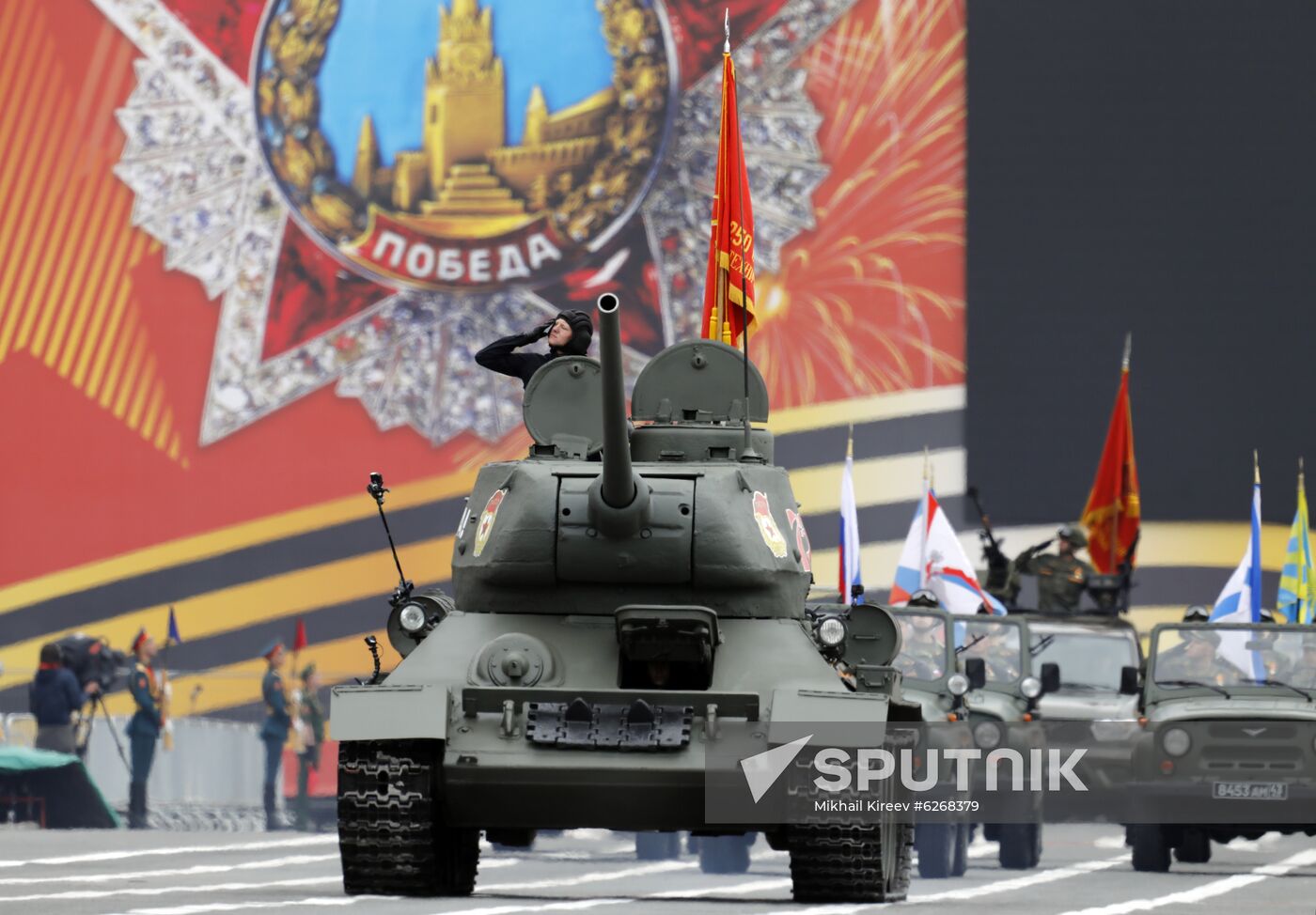 Russia WWII Victory Parade Rehearsal