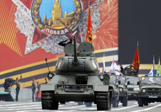 Russia WWII Victory Parade Rehearsal