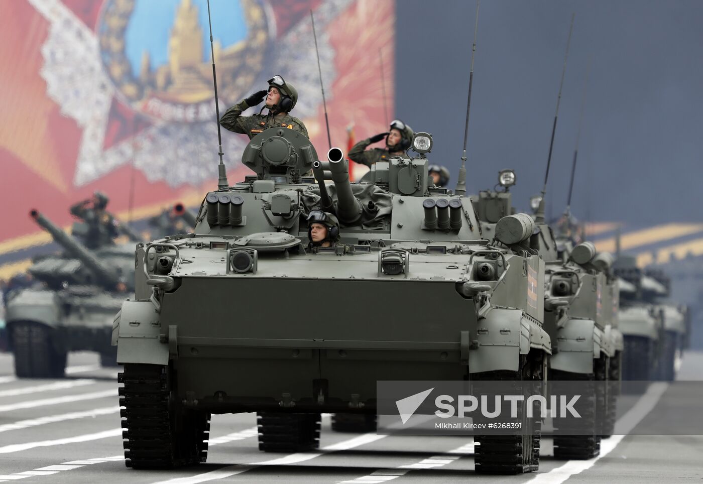 Russia WWII Victory Parade Rehearsal