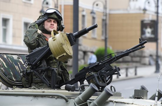 Russia WWII Victory Parade Rehearsal