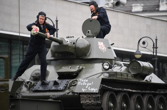 Russia WWII Victory Parade Rehearsal