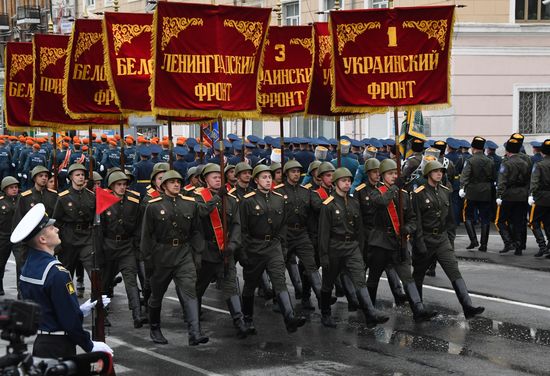 Russia WWII Victory Parade Rehearsal