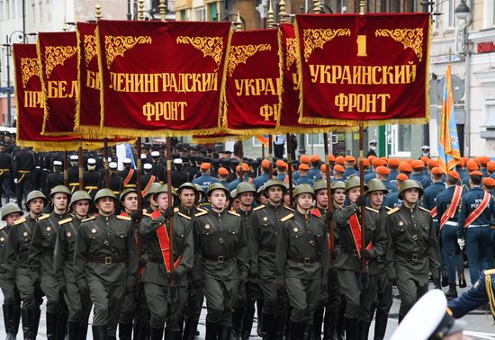 Russia WWII Victory Parade Rehearsal