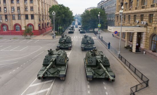 Russia WWII Victory Parade Rehearsal