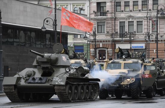 Russia WWII Victory Parade Rehearsal